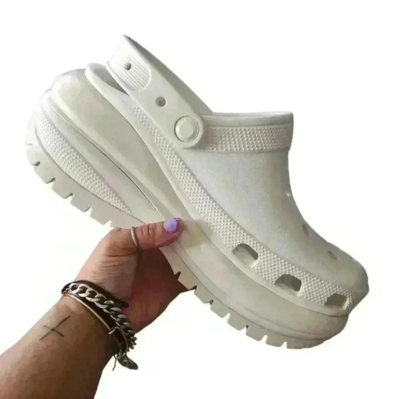 Crocs Classic Unisex White Mega Crush Clog 10 W 8 M - Picture 12 of 14